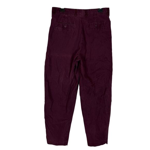 Generra Collection Chino Pants Women 33 Purple Pleated High-Rise Flat Front VTG - Picture 2 of 15
